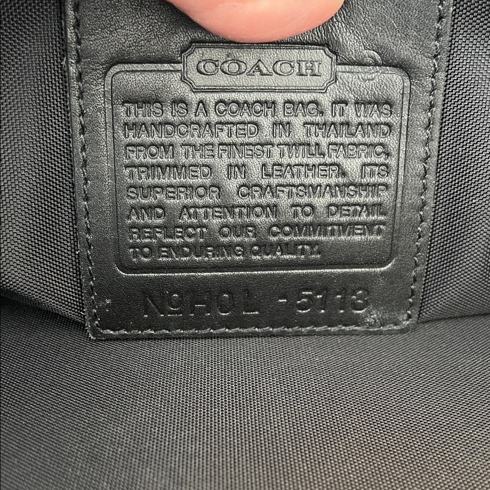 Coach Black Leather & Nylon Messenger Briefcase Bag - Picture 9 of 9